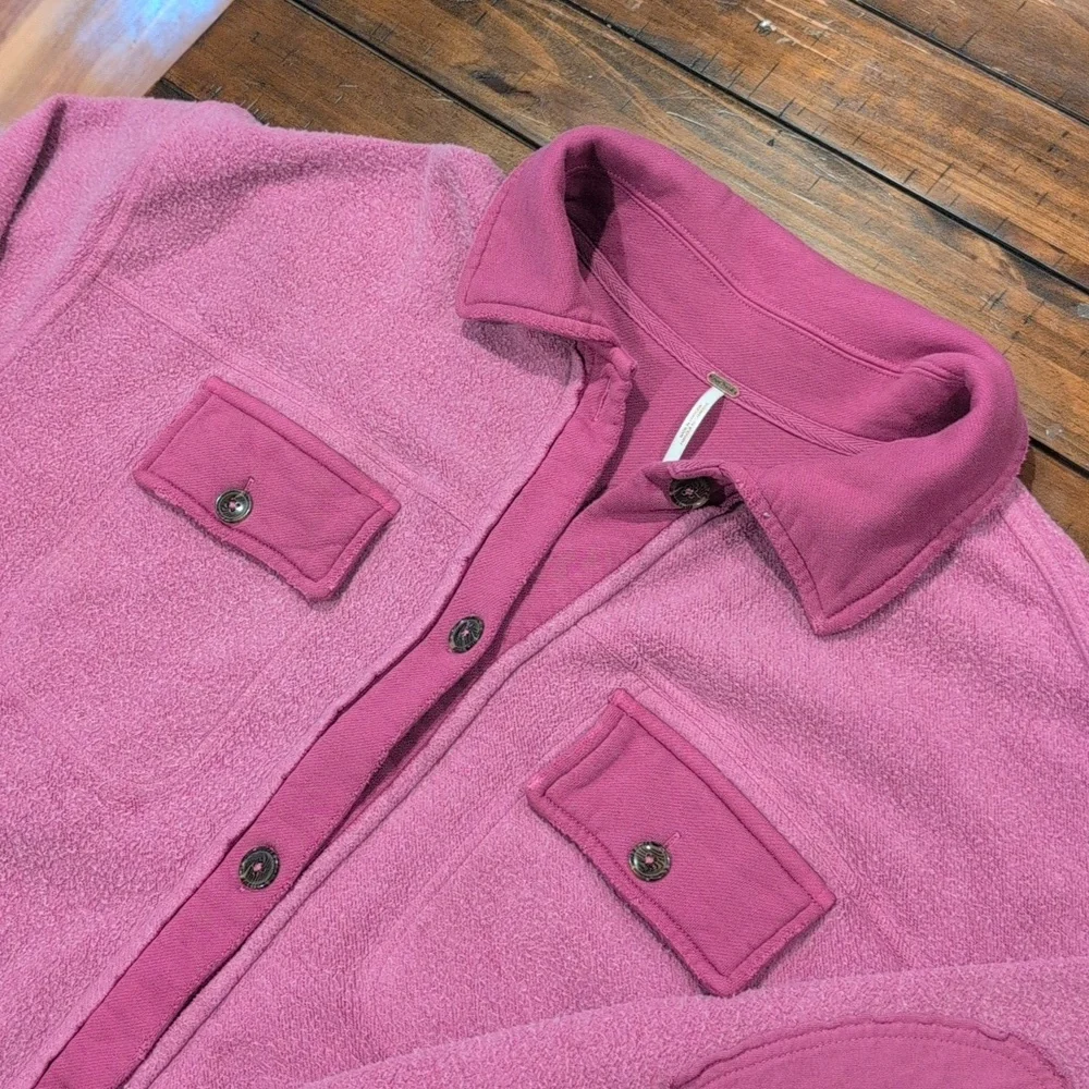 Free People Ruby Shirt Jacket Shacket Dramatic Orchid - Picture 4 of 12